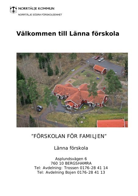 Välkommen till förskolan- Länna - Rodengymnasiet