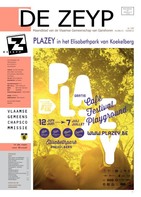 PLAZEYin het Elisabethpark van Koekelberg - De Zeyp