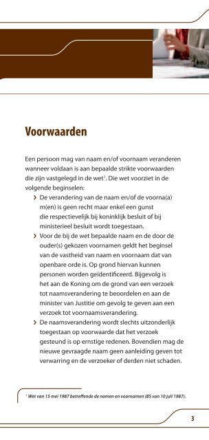 Veranderen van naam of voornaam (PDF, 259.43 Kb) - Justice