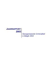 Jaarrapport 2003 georganiseerde criminaliteit in België