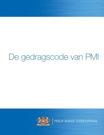 De gedragscode van PMI - Philip Morris