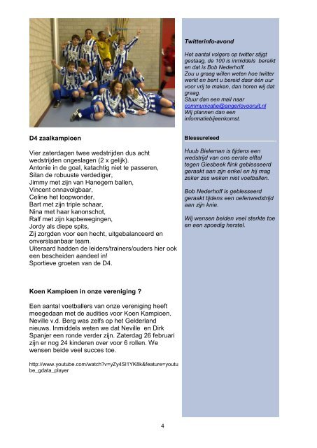 Digitale nieuwsbrief nr8 (24 januari 2011) - Angerlo Vooruit