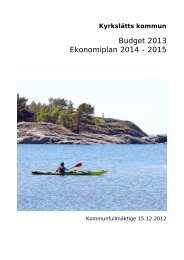 Budget 2013 Ekonomiplan 2014 - 2015 - Kirkkonummi