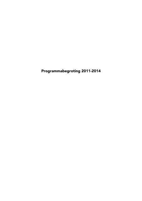 Meerjarenbegroting 2011-2014 (PDF) - Hart voor Stad