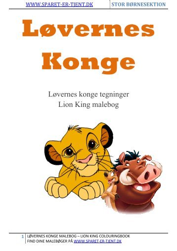 Løvernes konge tegninger malebog- gratis farvebog _Lion King ...