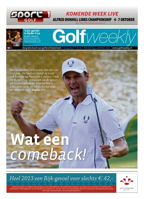 Golf Weekly 2012 editie 30