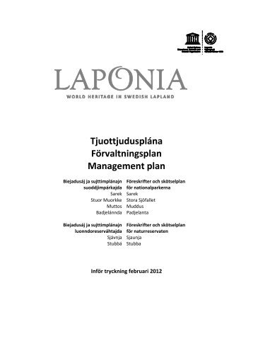 Förvaltningsplan för Laponia