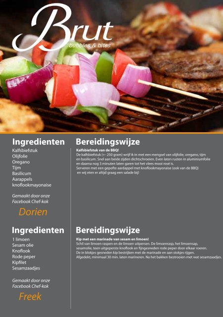 Ingredienten Bereidingswijze - Apollo Hotels & Resorts