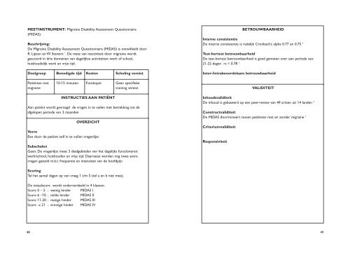 Meetinstrumenten Chronische pijn - Pijn Kennis Centrum