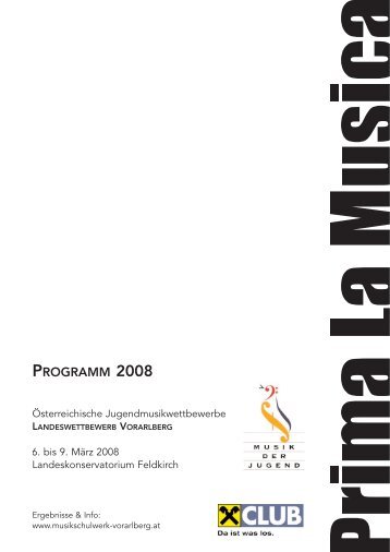 Programm der Wertungsauftritte