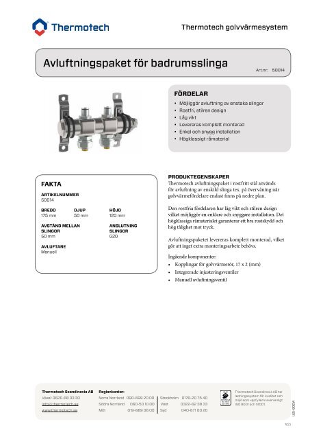 IA308-Avluftningspaket - Thermotech Scandinavia AB