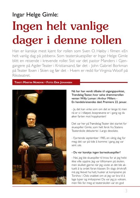 Medlemsblad nr: 01 2013 - Teatrets Venner