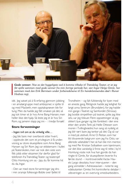 Medlemsblad nr: 01 2013 - Teatrets Venner