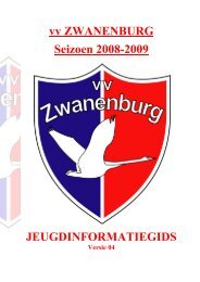 vv ZWANENBURG Seizoen 2008-2009 JEUGDINFORMATIEGIDS