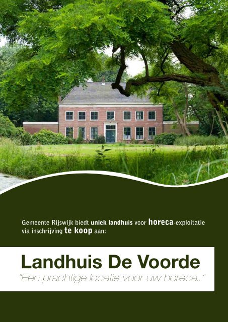 Download de brochure - Landhuis De Voorde