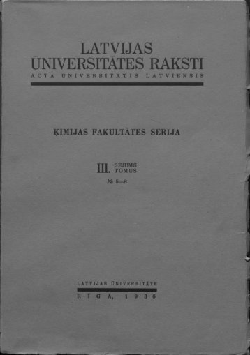 UNIVERSITĀTES RAKSTI - DSpace - Latvijas Universitāte