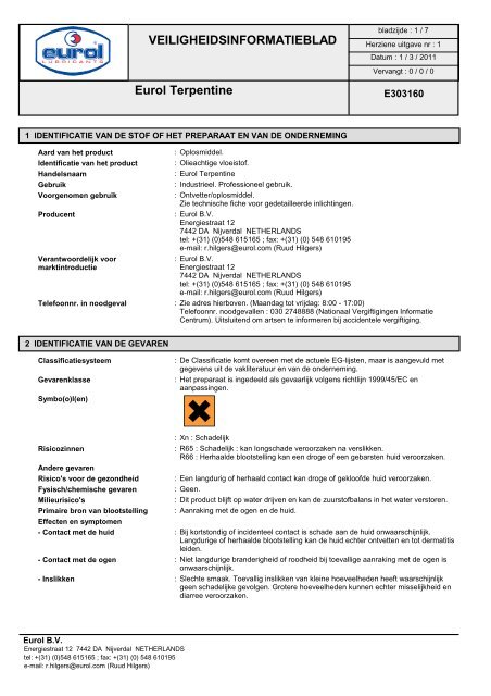 Terpentine - Bouwmeester