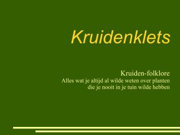 Kruidenklets - AnneTannes Tuin