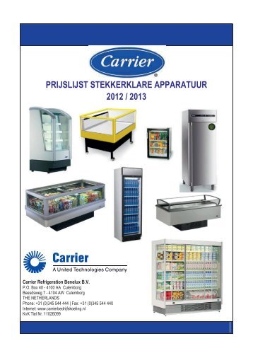 Prijslijst Stekkerklare Apparatuur 2012/2013 - Carrier