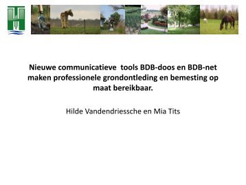 Nieuwe communicatieve tools BDB-doosjes en BDBnet