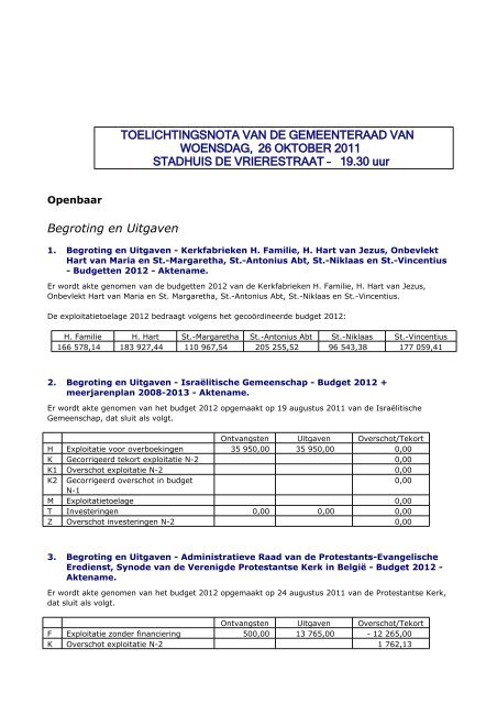 Toelichtingsnota - Gemeente Knokke-Heist