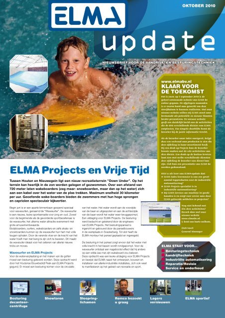ELMA update | oktober 2010 - Elma BV