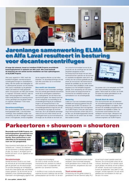 ELMA update | oktober 2010 - Elma BV