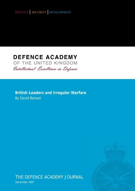 British Leaders and Irregular Warfare - Defence Academy of the ...