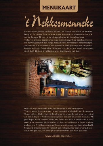 A la carte menu 2013 - t Nekkermenneke