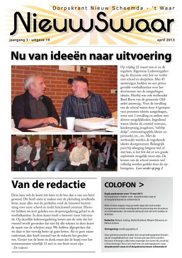 De krant van april 2013 - Nieuw Scheemda