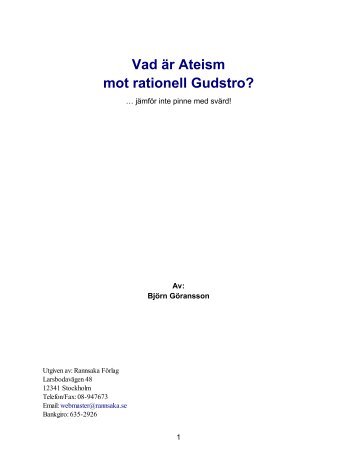 Vad är Ateism mot rationell Gudstro? - Subhanallah