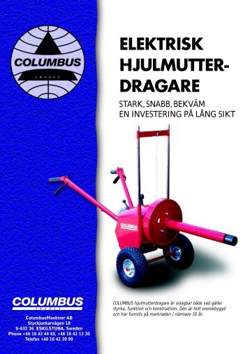 ELEKTRISK HJULMUTTER- DRAGARE - Columbusmaskiner AB