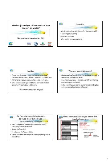 Congres wedstrijdanalyse - Vtv