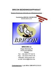 BRICON BEDIENINGSAPPARAAT BRICON nv - PIPA