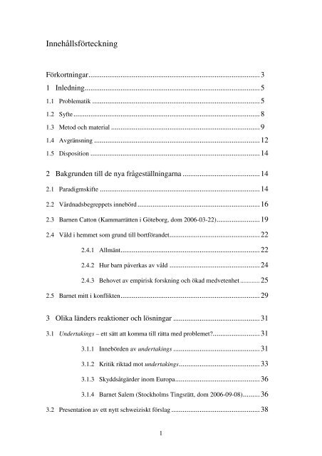 Innehållsförteckning - Uppsalajuristernas Alumnistiftelse