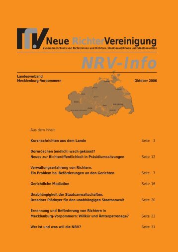 NRV-Info Mecklenburg-Vorpommern - Justizkacke