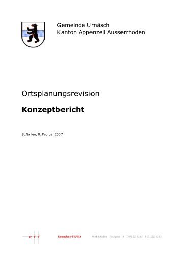 Ortsplanungsrevision Konzeptbericht - Urnäsch