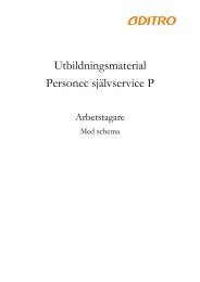 Utbildningsmaterial Personec självservice P