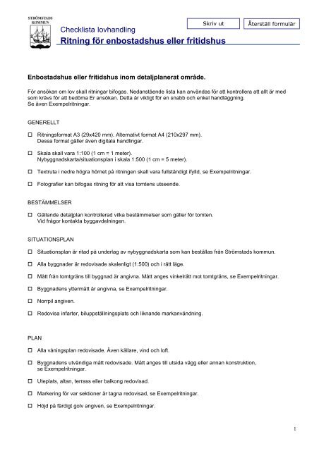 Ritning för enbostadshus eller fritidshus - Archileaks