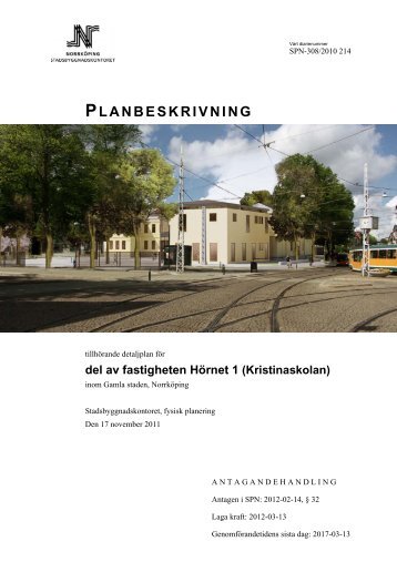 PLANBESKRIVNING - Norrköpings kommun