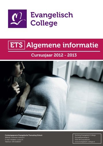 Algemene informatie cursusjaar 2012-2013. - ETS Cursus