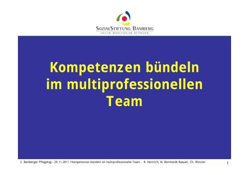 Kompetenzen bündeln im multiprofessionellen Team