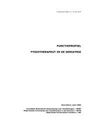 Functieprofiel geriatriefysiotherapeut(2004) - NVFG