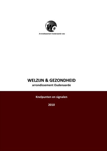 welzijn & gezondheid - Regionaal Welzijnsoverleg arr. Oudenaarde