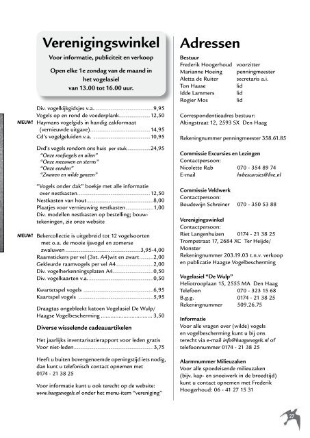 mei 2009 - Haagse Vogelbescherming