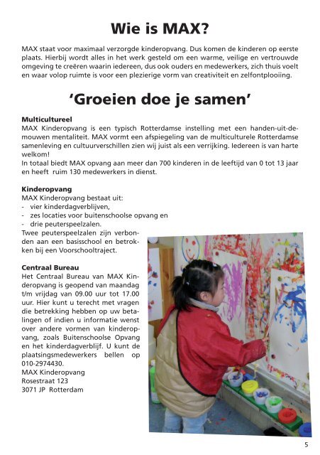 informatiebrochure peuterspeelzaal de schalm - Max Kinderopvang