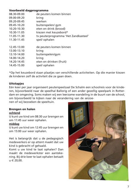 informatiebrochure peuterspeelzaal de schalm - Max Kinderopvang