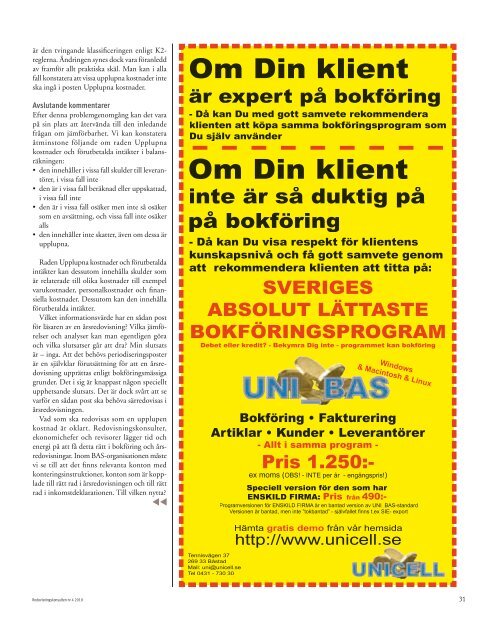Konsulten nr 4 2010 - Sveriges Redovisningskonsulters Förbund SRF
