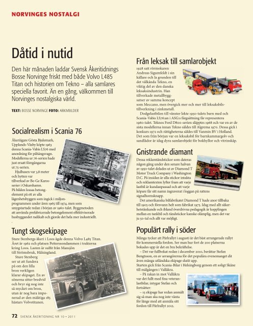 Dåtid i nutid - Norvinges Transport