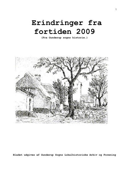 Erindringer fra fortiden 2009 - Gunderup sogns lokalhistorie